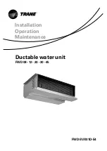 Preview for 1 page of Trane FWD 08 Installation Operation & Maintenance