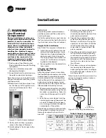 Preview for 14 page of Trane GETB Installation Manual