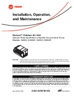 Preview for 1 page of Trane Horizon OAKD Series Installation, Operation And Maintenance Manual