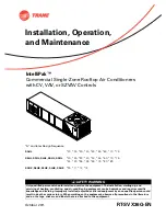 Предварительный просмотр 1 страницы Trane IntelliPak SAHL Series Installation, Operation And Maintenance Manual