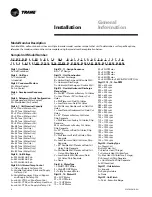 Предварительный просмотр 6 страницы Trane IntelliPak Signature SCRF-020 Installation, Owner, And Diagnostic Manual