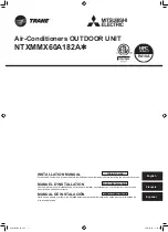 Trane Mitsubishi Electric NTXMMX60A182A Series Installation Manual предпросмотр