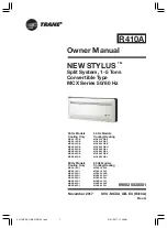 Предварительный просмотр 1 страницы Trane NEW STYLUS MCX Series Owner'S Manual