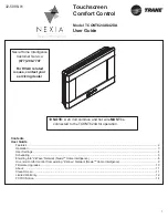 Preview for 1 page of Trane Nexia TCONT624AS42DA User Manual