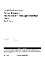 Trane Power Exhaust Foundation BAYPWRX320 Installation Instructions Manual предпросмотр