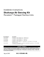 Preview for 1 page of Trane Precedent FIADAST003 Series Installation Instructions Manual