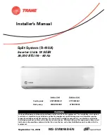 Preview for 1 page of Trane R410a Installer Manual