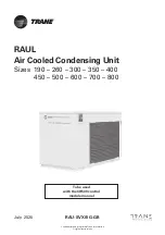 Trane RAUL 190 Manual preview