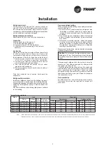 Preview for 7 page of Trane RAUP 250 Installation Operation & Maintenance