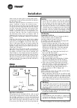 Preview for 8 page of Trane RAUP 250 Installation Operation & Maintenance