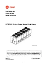 Предварительный просмотр 1 страницы Trane RTXC XE Series Installation Operation & Maintenance