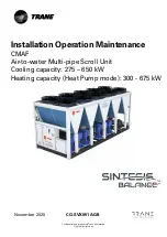 Preview for 1 page of Trane Sintesis Balance CMAF Installation Operation & Maintenance