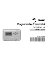 Preview for 1 page of Trane TAYSTAT 350 Owner'S Manual