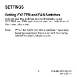 Preview for 3 page of Trane TAYSTAT 370 Owner'S Manual