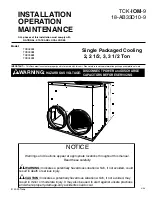 Trane TCK024B1 Installation Operation & Maintenance preview