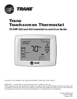 Preview for 1 page of Trane TCONT302 Installation And User Manual