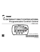 Trane TCONT602AF22MA Owner'S Manual preview