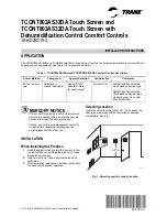 Preview for 1 page of Trane TCONT802AS32DA Installation Instructions Manual