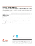 Preview for 12 page of Trane TDD2B060ACV32A Owner'S Manual