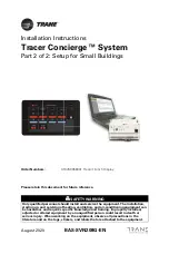 Preview for 1 page of Trane Tracer Concierge Installation Instructions Manual