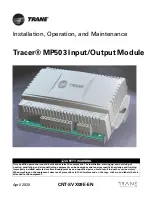 Preview for 1 page of Trane Tracer MP503 Installation, Operation And Maintenance Manual