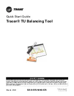 Предварительный просмотр 1 страницы Trane Tracer TU Quick Start Manual