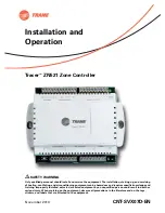 Предварительный просмотр 1 страницы Trane Tracer ZN521 Installation And Operation Manual