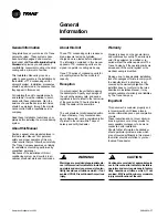 Preview for 2 page of Trane TTK 509 E Installation Manual