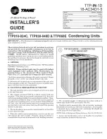 Preview for 1 page of Trane TTPO30D Installer'S Manual