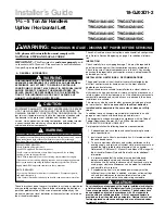 Preview for 1 page of Trane TWG018A140C Installer'S Manual