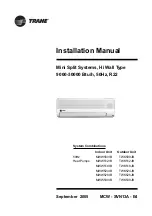 Предварительный просмотр 1 страницы Trane TWK509JB Installation Manual