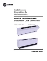 Preview for 1 page of Trane UV-SVN02B-EN Installation Operation & Maintenance