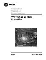 Предварительный просмотр 1 страницы Trane VAV VV550 LonTalk Installation & Operation Manual