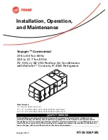 Предварительный просмотр 1 страницы Trane Voyager CV Installation And Maintenance Manual