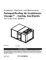 Предварительный просмотр 1 страницы Trane Voyager YH Series Installation, Operation And Maintenance Manual