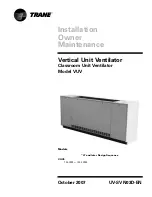 Trane VUV Installation And Owner'S Manual предпросмотр