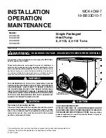 Предварительный просмотр 1 страницы Trane WCK024B1 Installation Operation & Maintenance