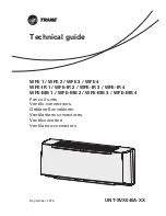 Trane WFE 1 Technical Manual preview