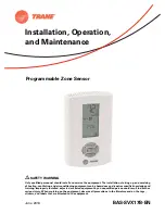 Предварительный просмотр 1 страницы Trane X1379088401 Installation, Operation And Maintenance Manual