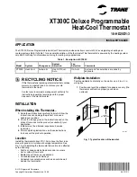 Предварительный просмотр 1 страницы Trane XT300C Installer'S Manual