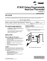 Preview for 1 page of Trane XT302C Installer'S Manual