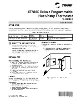 Preview for 1 page of Trane XT500C Installer'S Manual