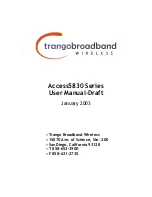 Preview for 1 page of Trango Broadband Wireless M5830S-SU-EXT User Manual-Draft