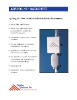 Preview for 1 page of Trango Systems Circular Polarized Patch Antenna AD5900-15-R Specifications