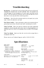 Preview for 7 page of Trango Systems MTX-2500 Operating Instructions Manual