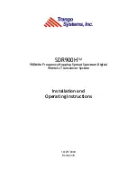 Preview for 1 page of Trango Systems SDR900H Installation And Operating Instructions Manual