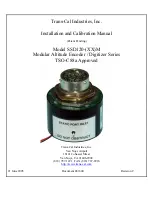 Preview for 1 page of Trans-Cal SSD120 M Series Installation And Calibration Manual