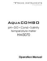 Trans instruments AquaCOMBO HM3070 Operation Manual preview