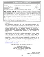 Preview for 16 page of Trans instruments BP3001 Operation Manual