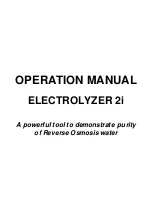 Preview for 1 page of Trans instruments ELECTROLYZER Operation Manual